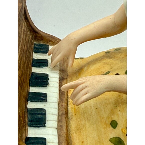 Girl Playing The Piano Music Box By Lefton Hand painted - Picture 3 of 16